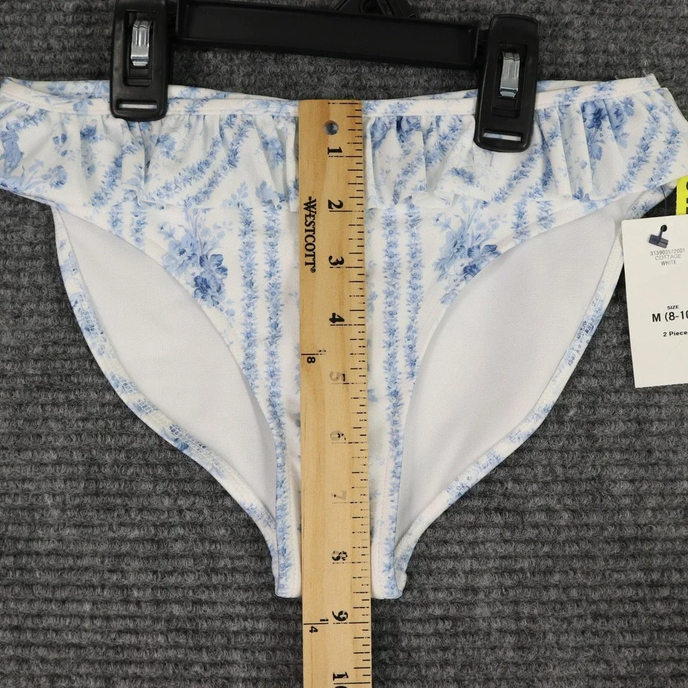 Polo Ralph Lauren Bikini Bottom Girls M 8-10 Floral Ruffle Cottagecore‎ Swimwear